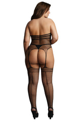 Le Désir Black Cupless Strappy Suspender Bodystocking