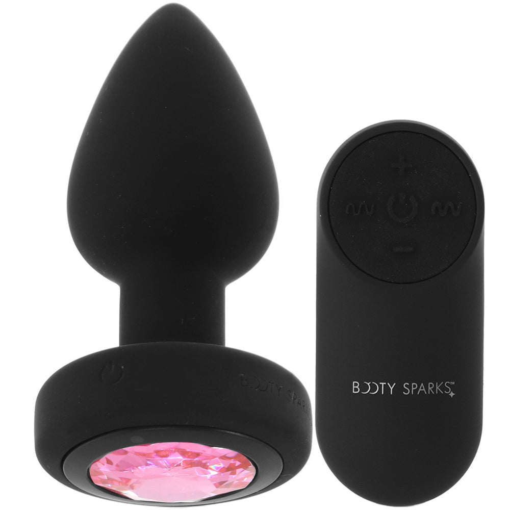 Booty Sparks Pink Gem Vibrating Anal Plug