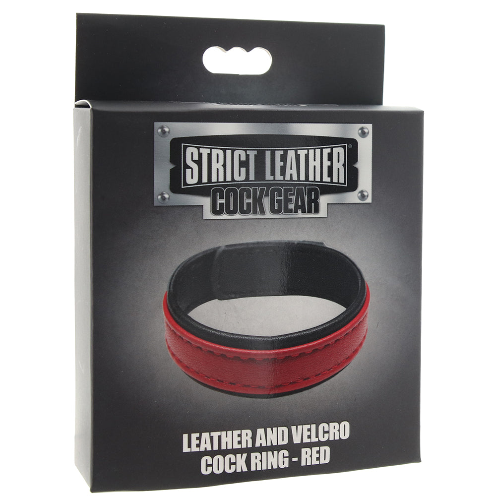 Strict Cock Gear Leather Velcro Cock Ring
