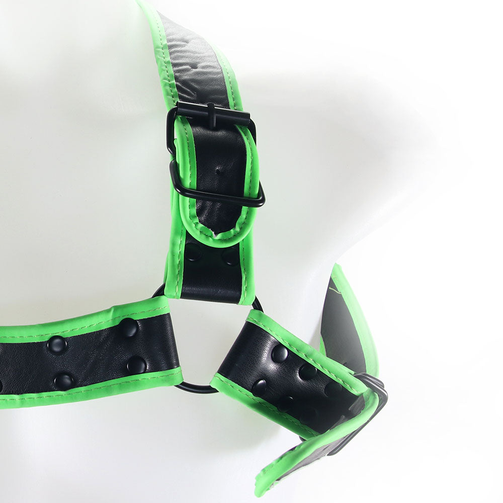 Ouch! Glow in the Dark Buckle Bulldog Harness