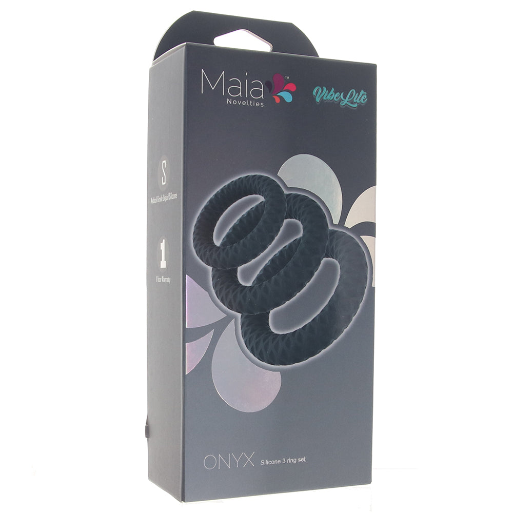 Onyx 3 Ring Set