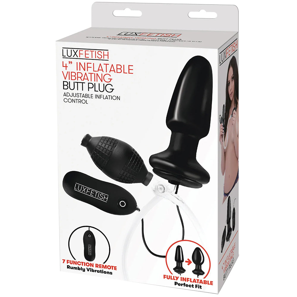 4" Inflatable Vibrating Butt Plug