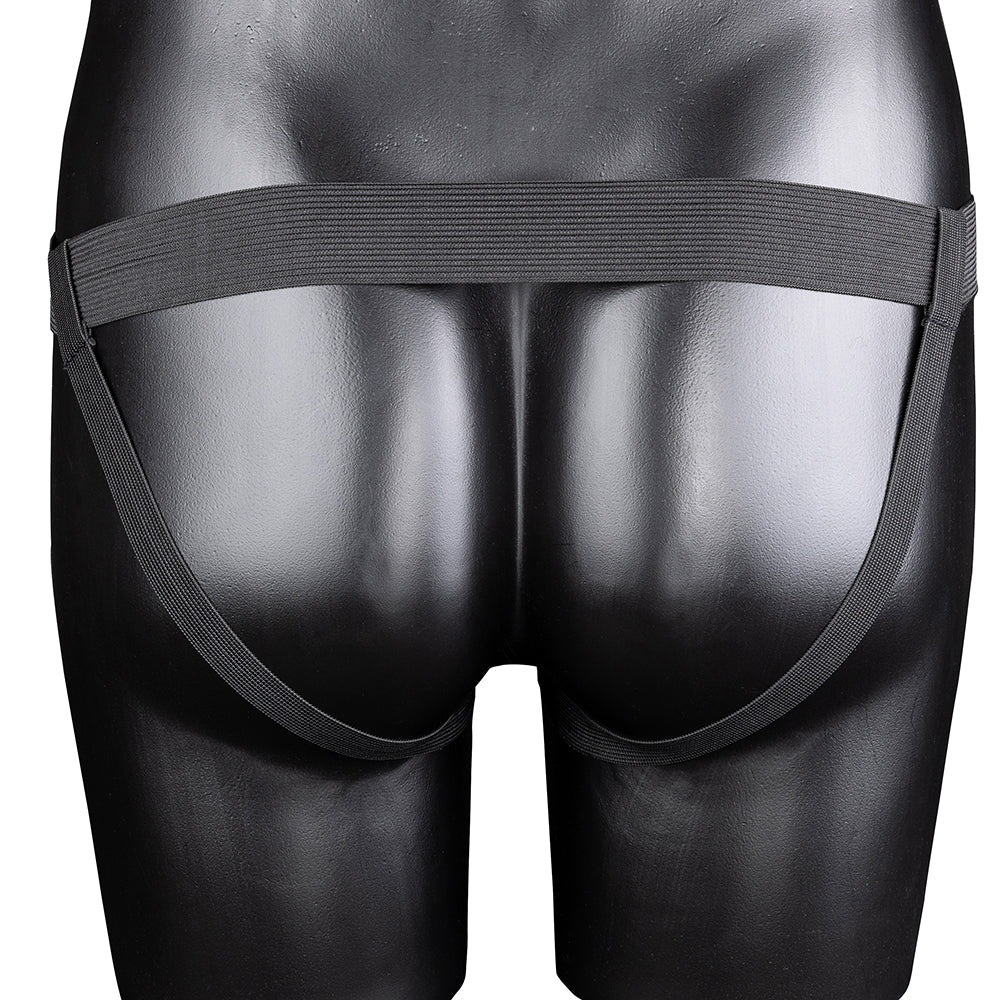 Textured Curved 8 Inch Hollow Strap-On