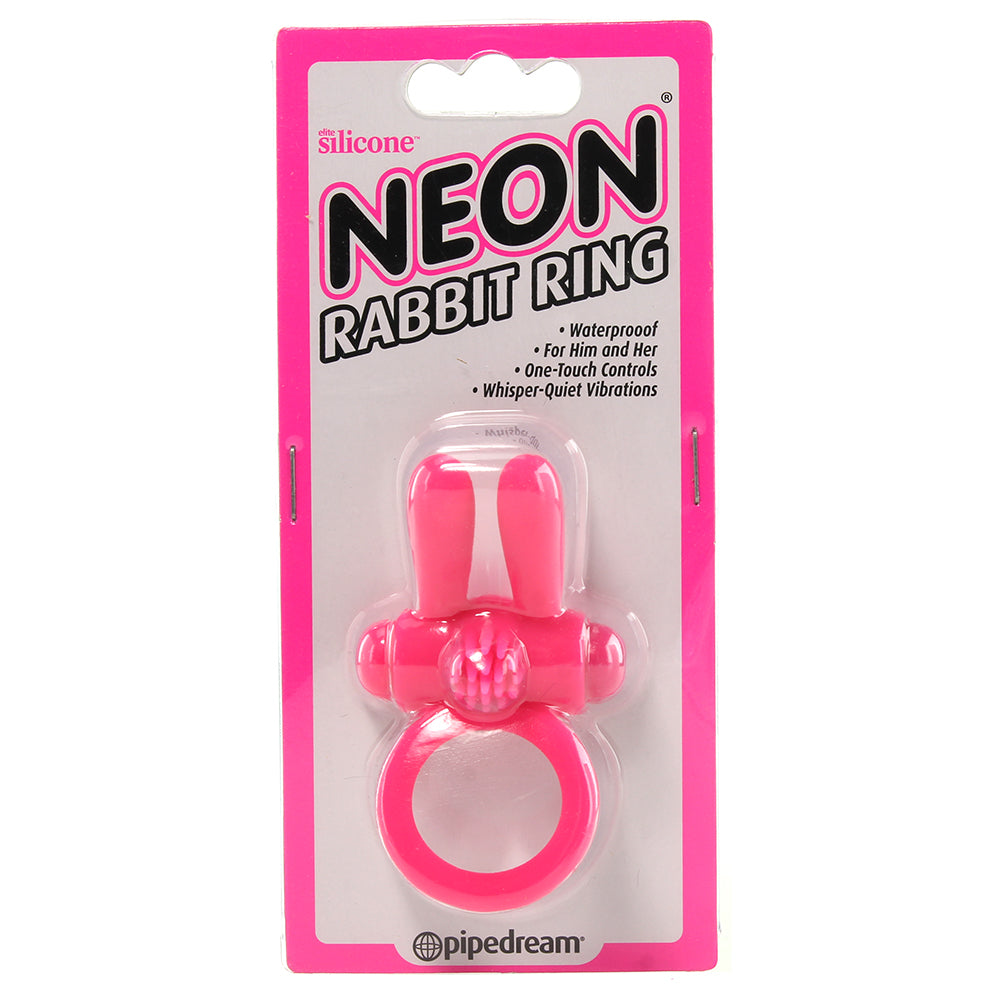 Neon Rabbit Vibrating Cock Ring