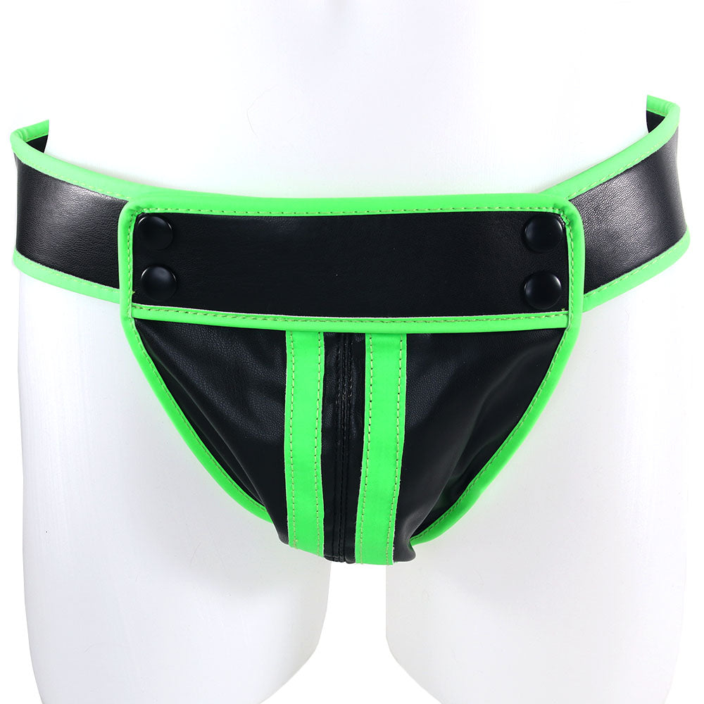 Ouch! Glow In The Dark Striped Pouch Jock Strap