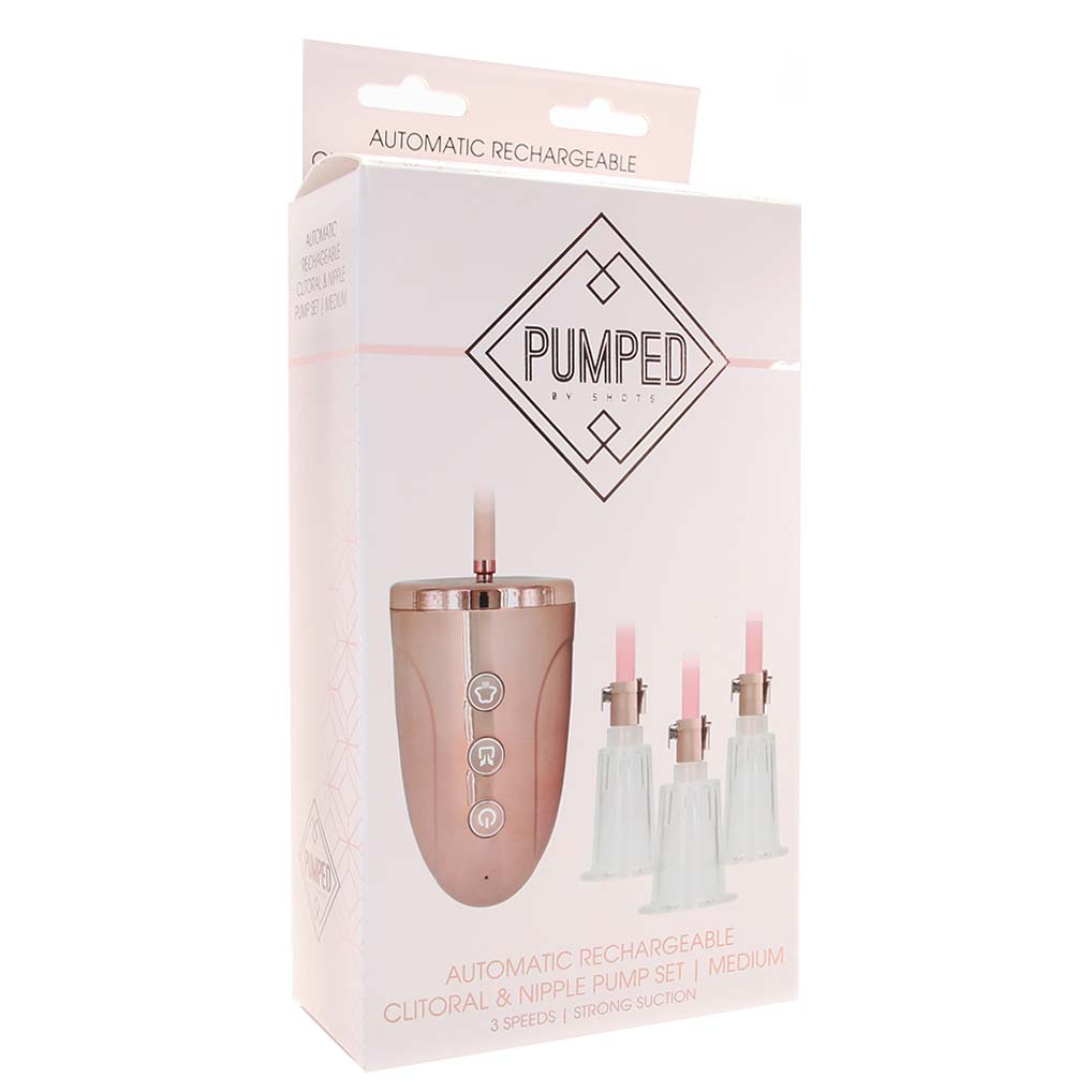 Pumped Rechargeable Clitoral & Nipple Pump Set