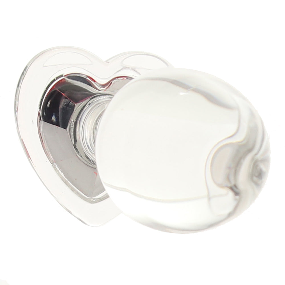 Crystal Desires Red Heart Glass Plug