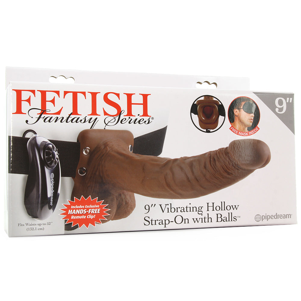 Fetish Fantasy Vibrating 9 Inch Hollow Strap-On