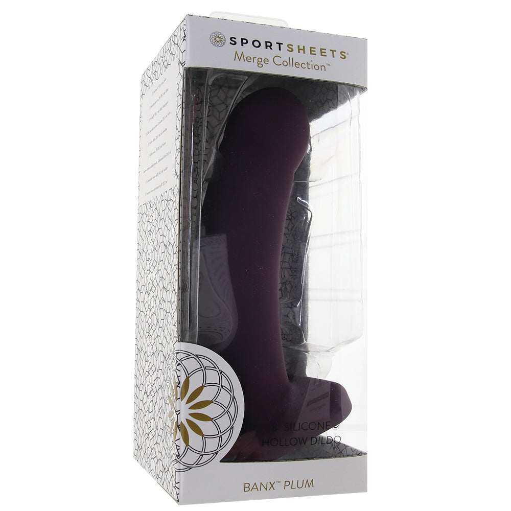 Banx 8 Inch Hollow Silicone Dildo