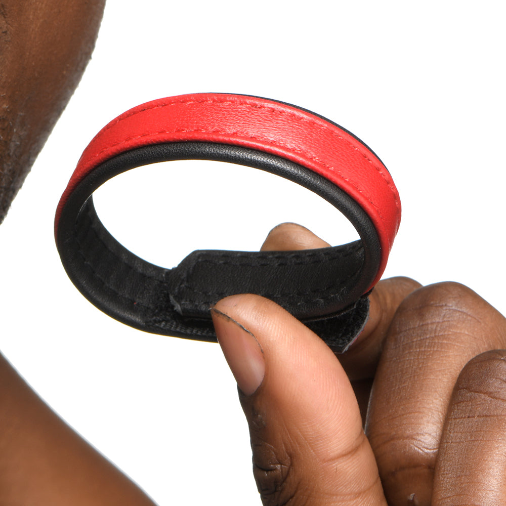 Strict Cock Gear Leather Velcro Cock Ring