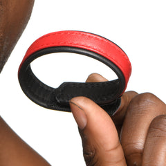Strict Cock Gear Leather Velcro Cock Ring