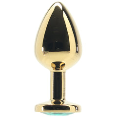 Ouch! Green Round Gem Gold Plug