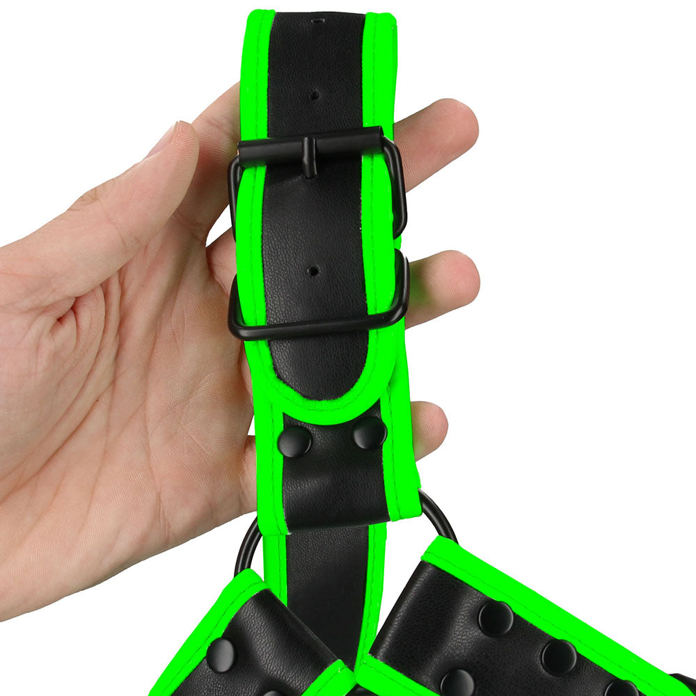 Ouch! Glow in the Dark Buckle Bulldog Harness