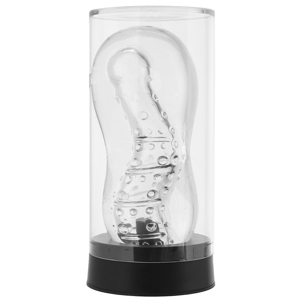 Gripz Wavy Squeezable Clear Stroker