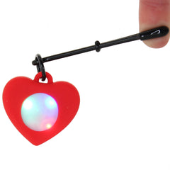 Charmed Silicone Light Up Heart Tweezer Clamps