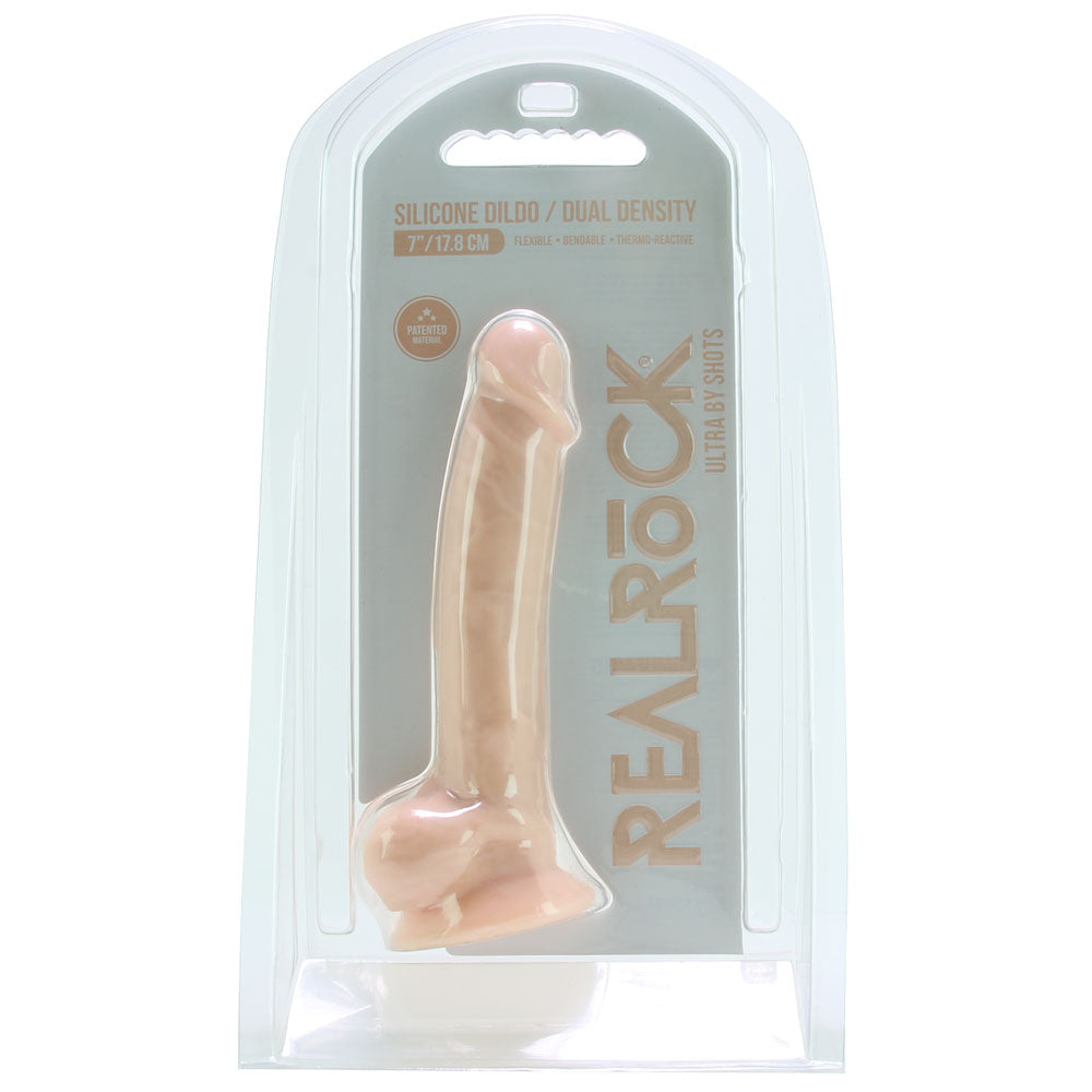 RealRock 7 Inch Silicone Dildo with Balls