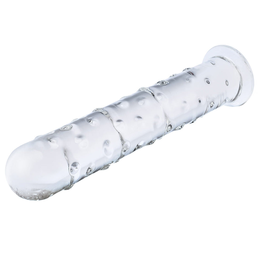 gläs 10 Inch Extra Large Nubbed Dildo