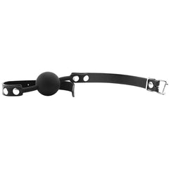 Black & White Silicone Ball Gag