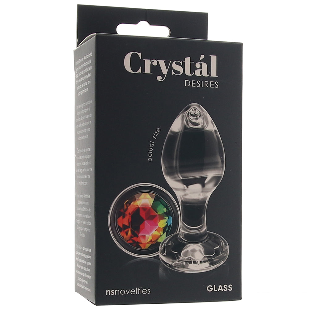 Crystal Desires Rainbow Gem Glass Plug