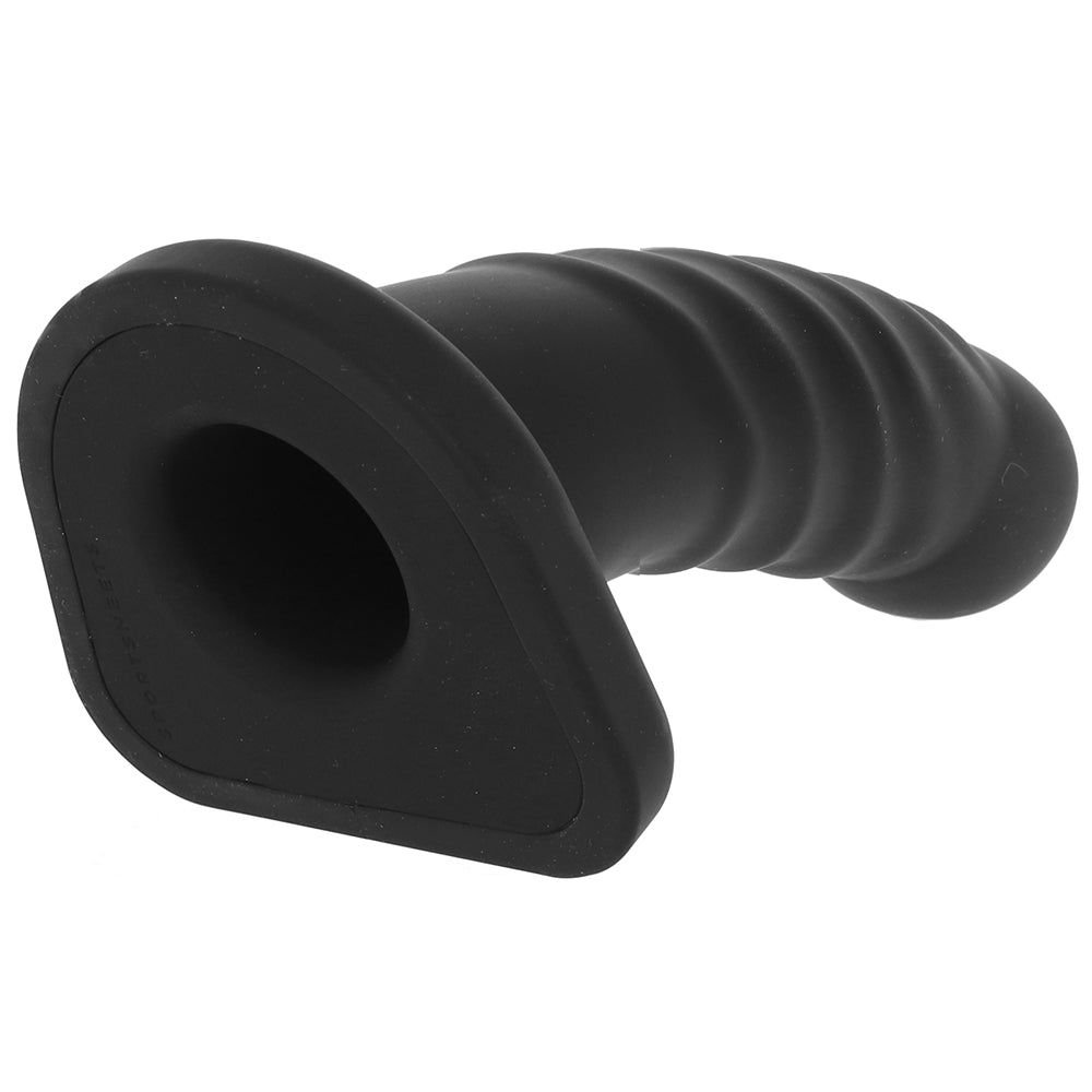 Banx Ribbed 8 Inch Hollow Silicone Dildo