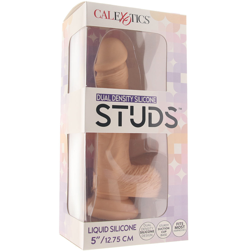 Silicone Studs Dual Density 5 Inch Dildo