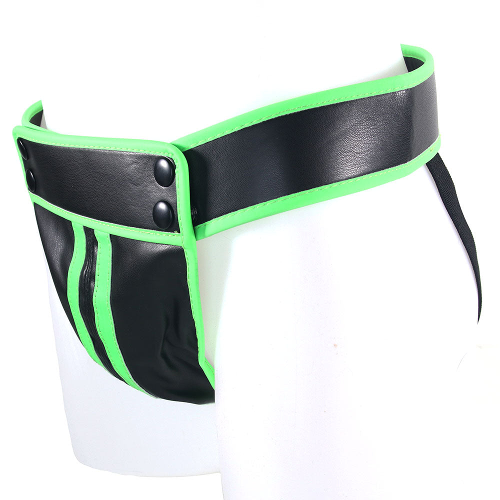 Ouch! Glow In The Dark Striped Pouch Jock Strap