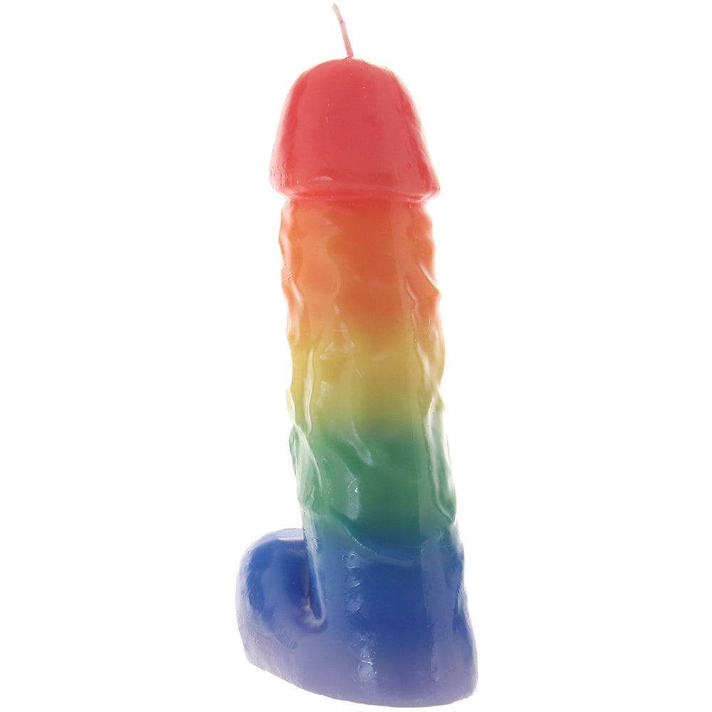 Pride Pecker Rainbow Drip Candle