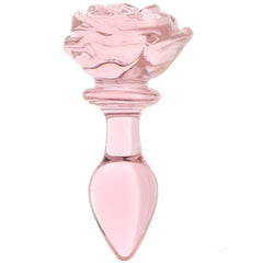 Booty Sparks Pink Rose Glass Anal Plug