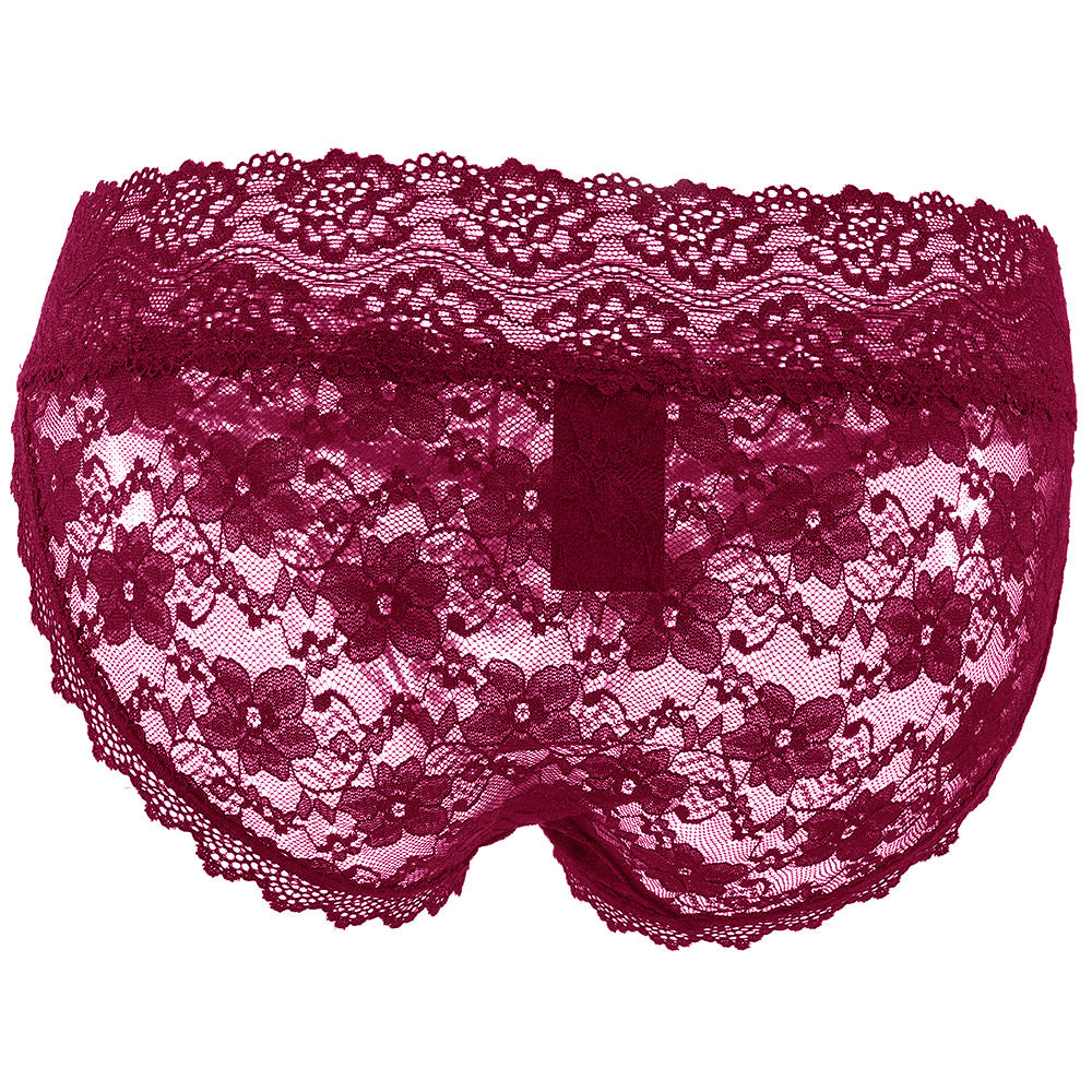 Remote Control Burgundy Lace Panty & Vibe Set