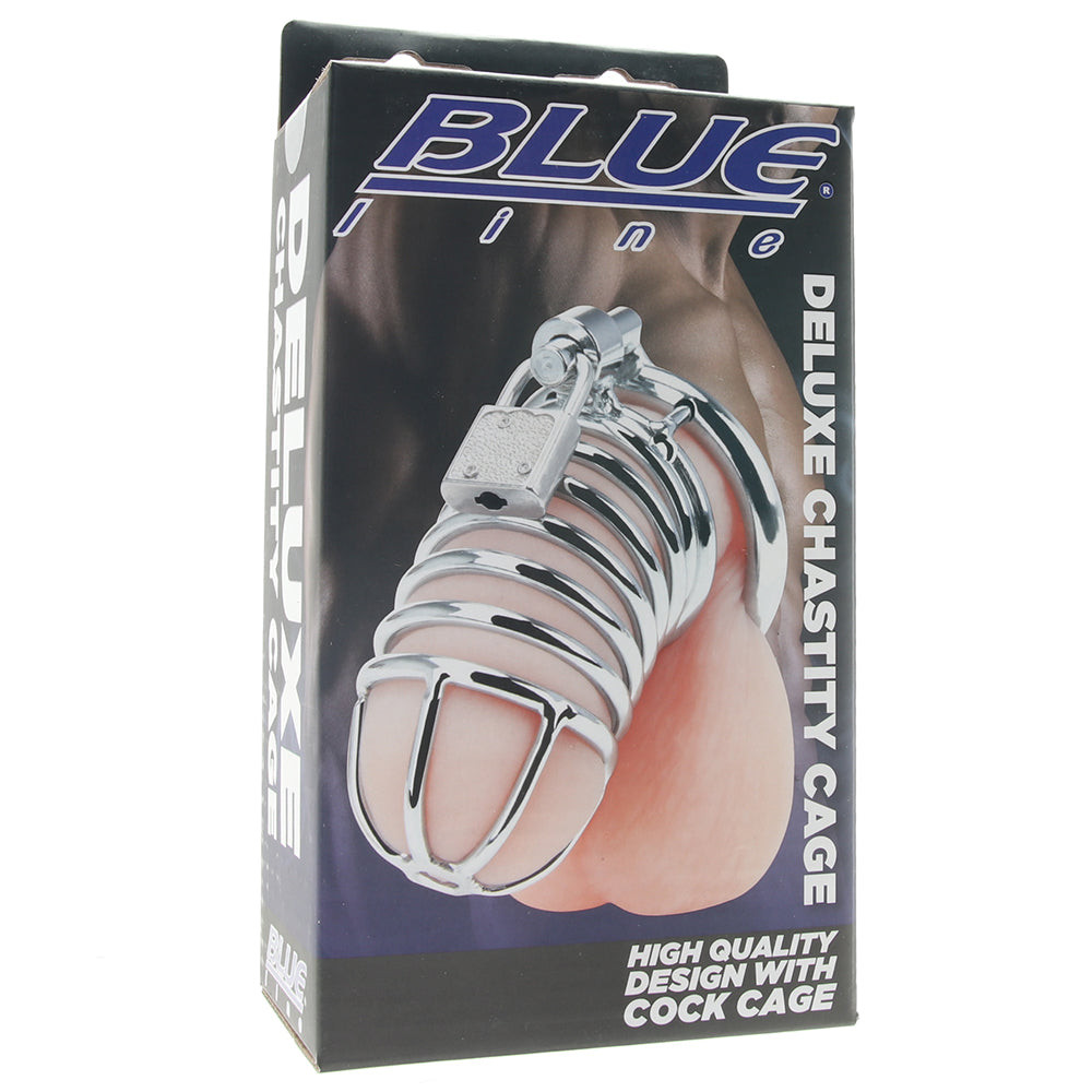 Blue Line Deluxe Steel Chastity Cage