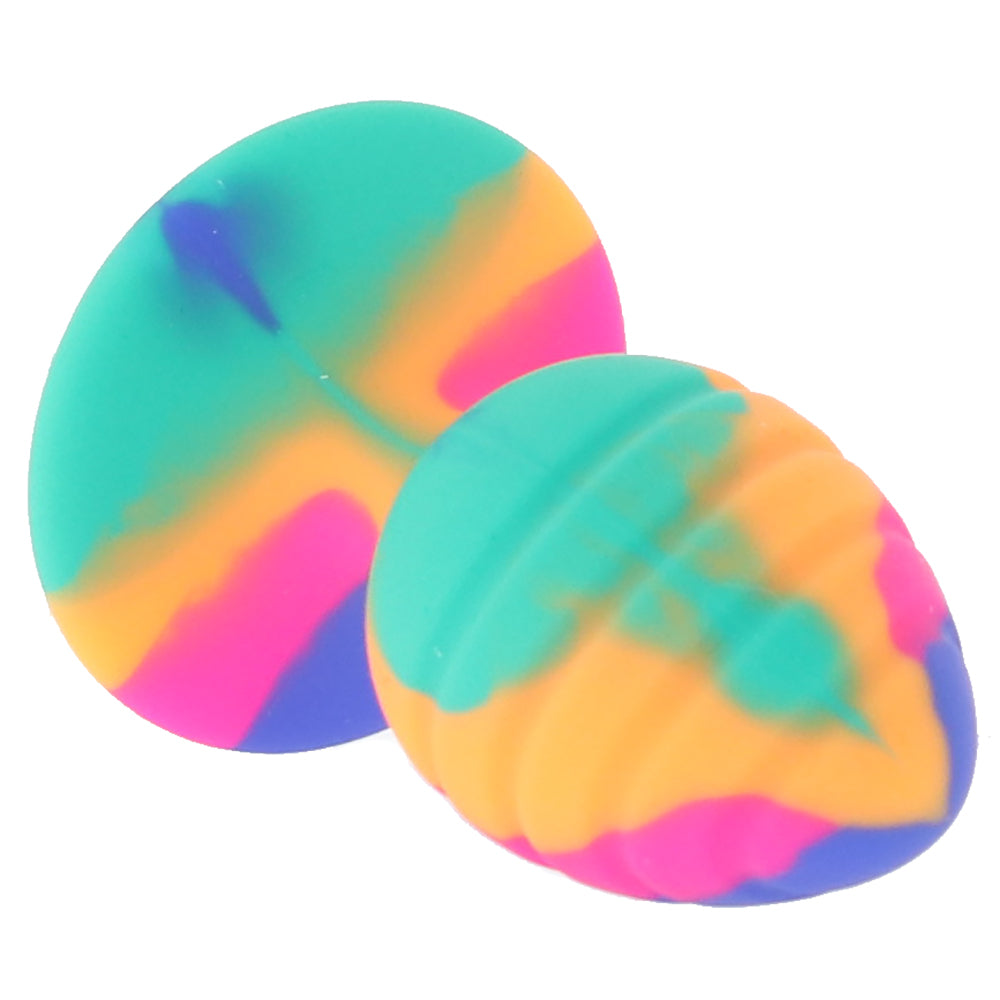 Cheeky Medium Swirl Tie-Dye Butt Plug