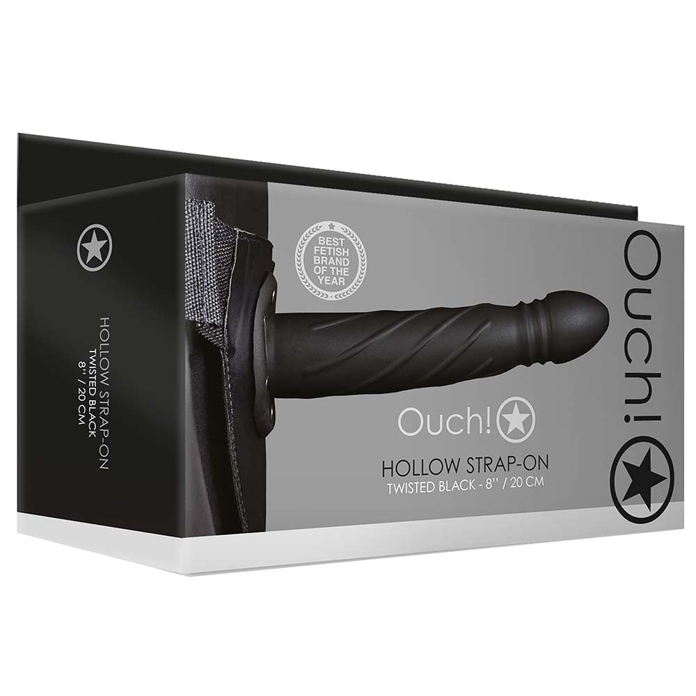 Ouch! Twisted 8 Inch Hollow Strap-On