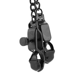 Open Press Nipple Clamps with Black Link Chain