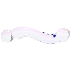 6 Inch Curved G-Spot Nubby Glass Dildo