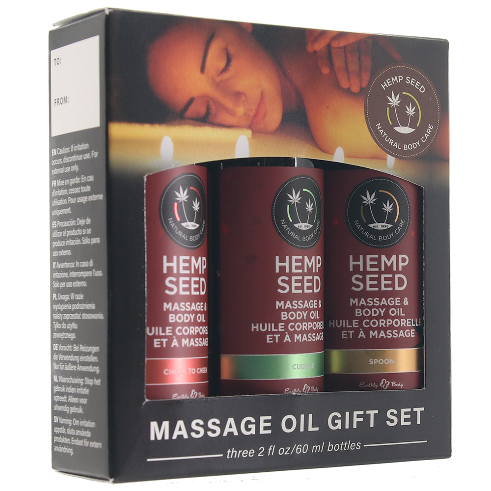 Hemp Seed Massage Oil Gift Set