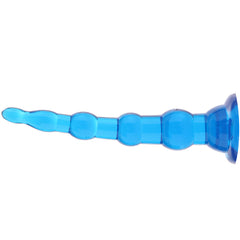 Blue Line 6.75 Inch Anal Beads With Suction Base