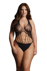 Le Désir Strappy Black Lace Teddy