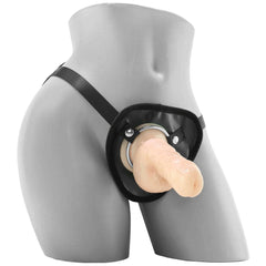 Natural Realskin 6 Inch Squirting Cock & Harness