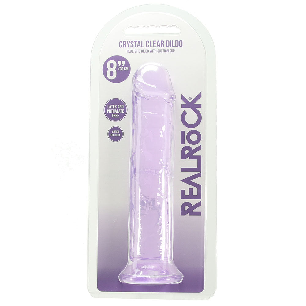 RealRock Crystal Clear Jelly 8 Inch Dildo