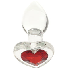 Crystal Desires Red Heart Gem Glass Plug