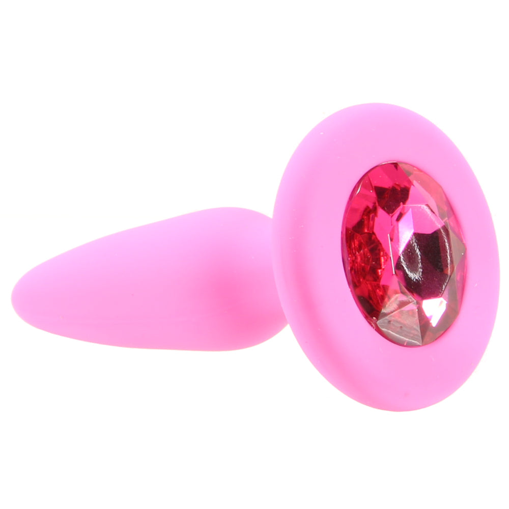 Glams Mini Pink Gem Silicone Butt Plug