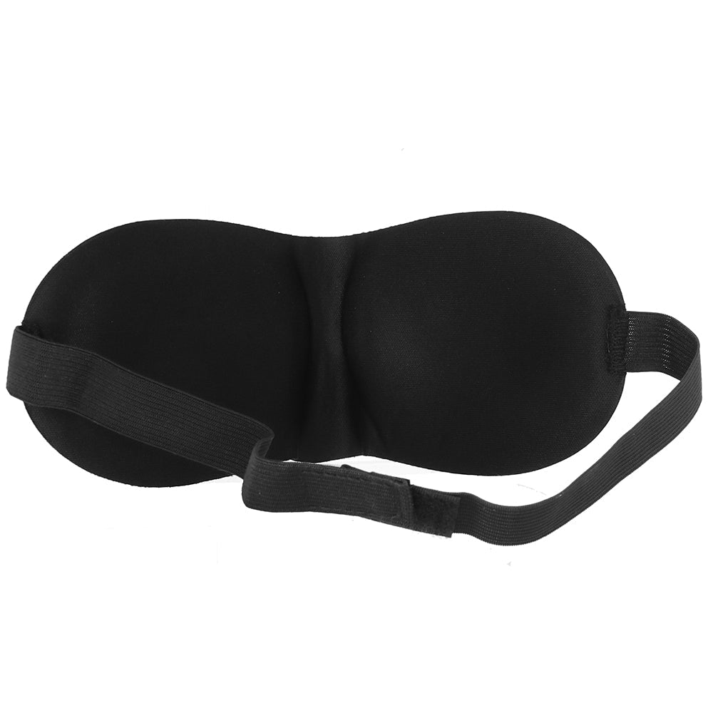 Black & White Satin Curvy Eye Mask