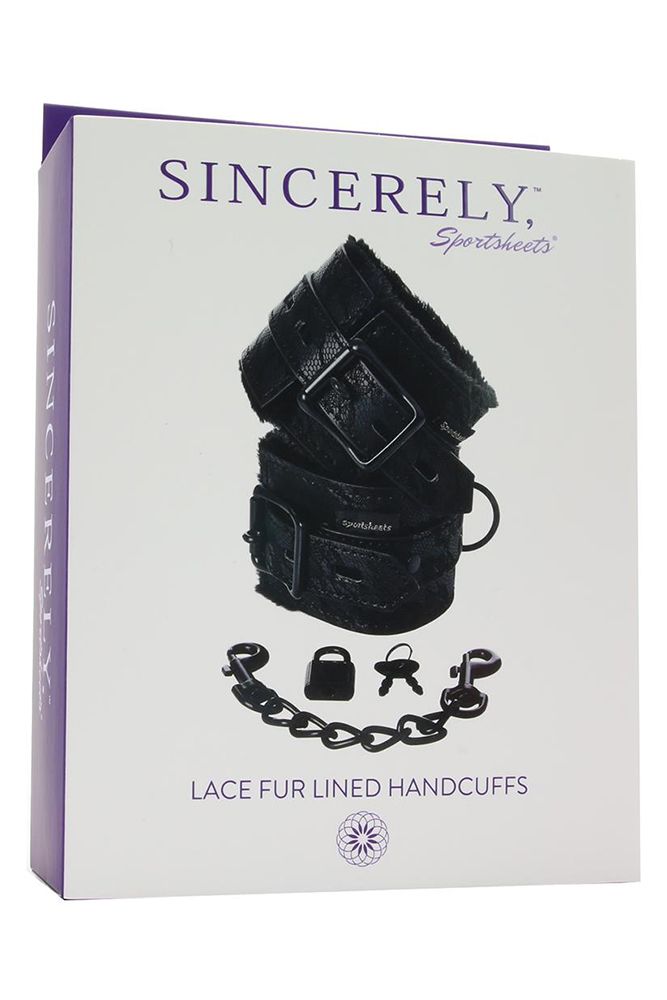 Sincerely Fur Lined Lace Handcuffs