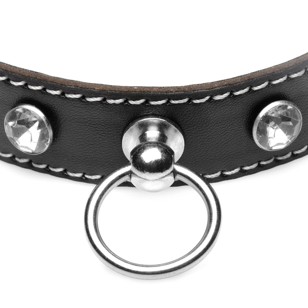 Strict Rhinestone Choker with O-Ring