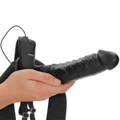 Real Rock Hollow Vibrating 10 Inch Strap-On