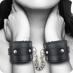 Black & White Plush Wrist Cuffs