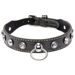 Strict Rhinestone Choker with O-Ring