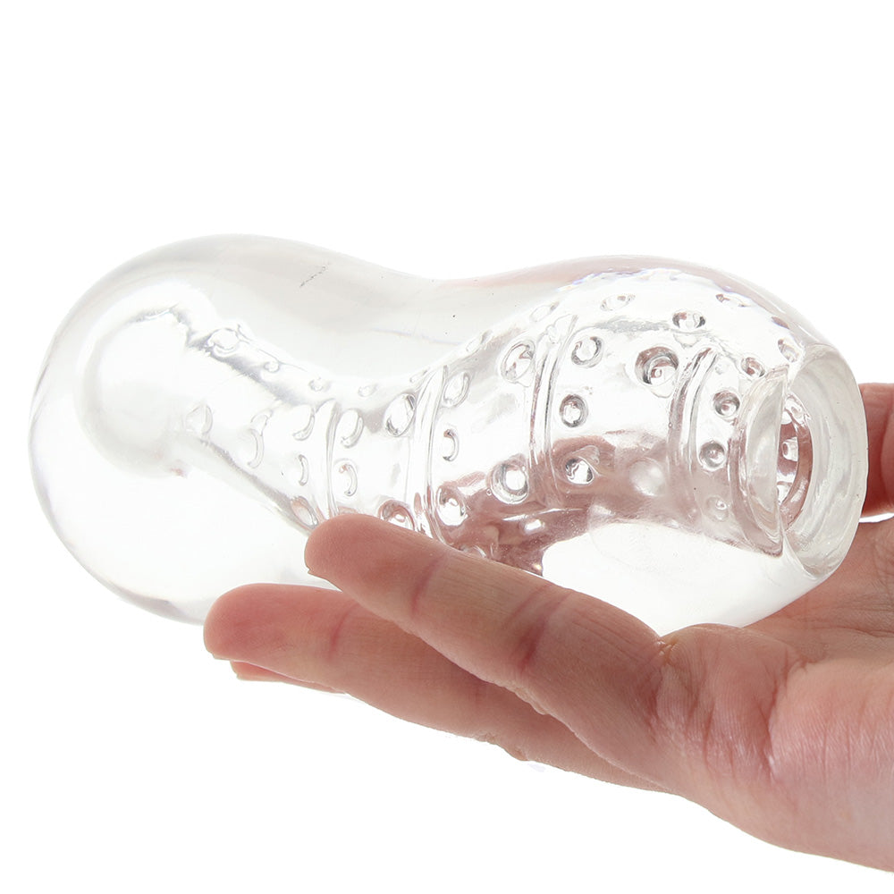 Gripz Wavy Squeezable Clear Stroker