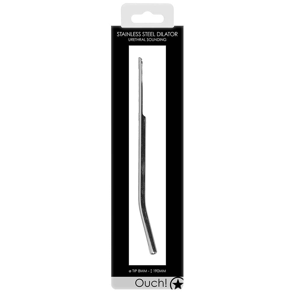 Ouch! Smooth Steel 8mm Urethral Dilator