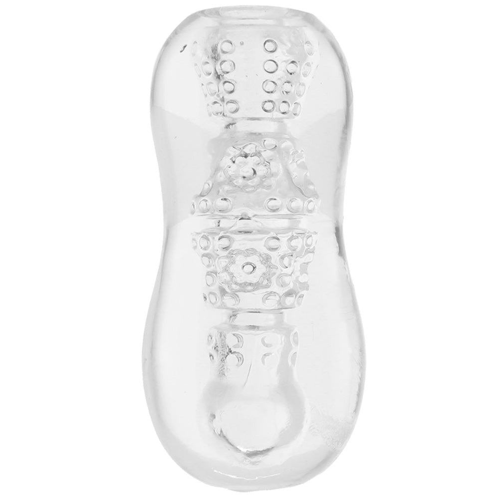 Gripz Dotted Squeezable Clear Stroker
